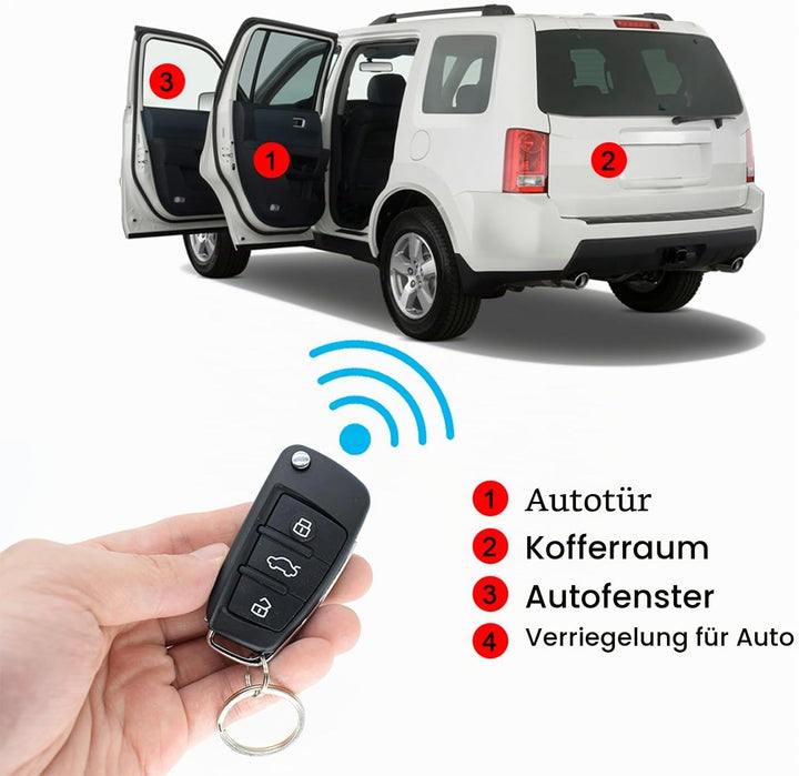 XUKEY Auto Zentralverriegelung Universal Keyless Go Nachrüsten Schlüsselloses Zugangssystem Auto Tür