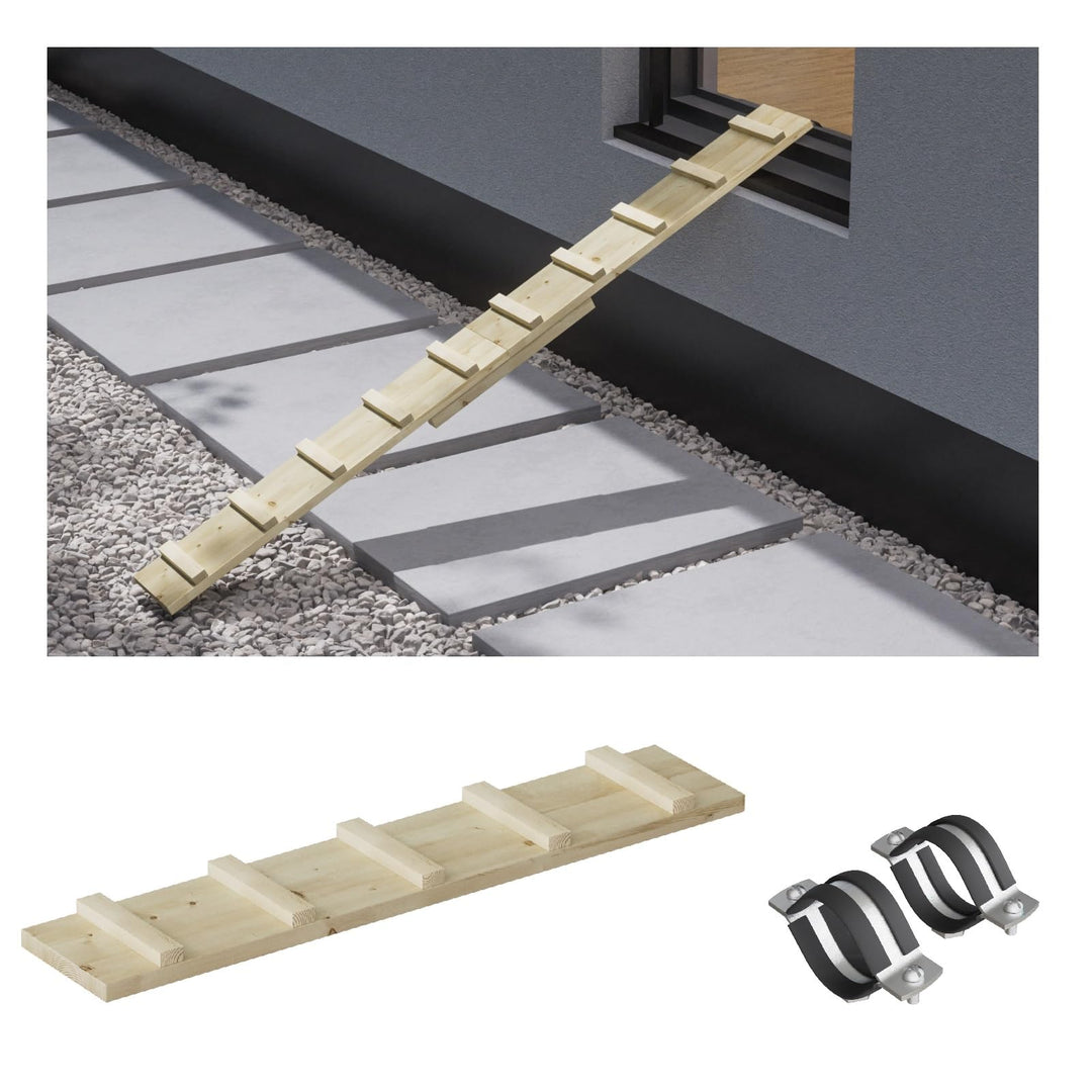 Katzenleiter Katzentreppe Katzenstufe für Balkon Treppe 1,2m mit Klemmen