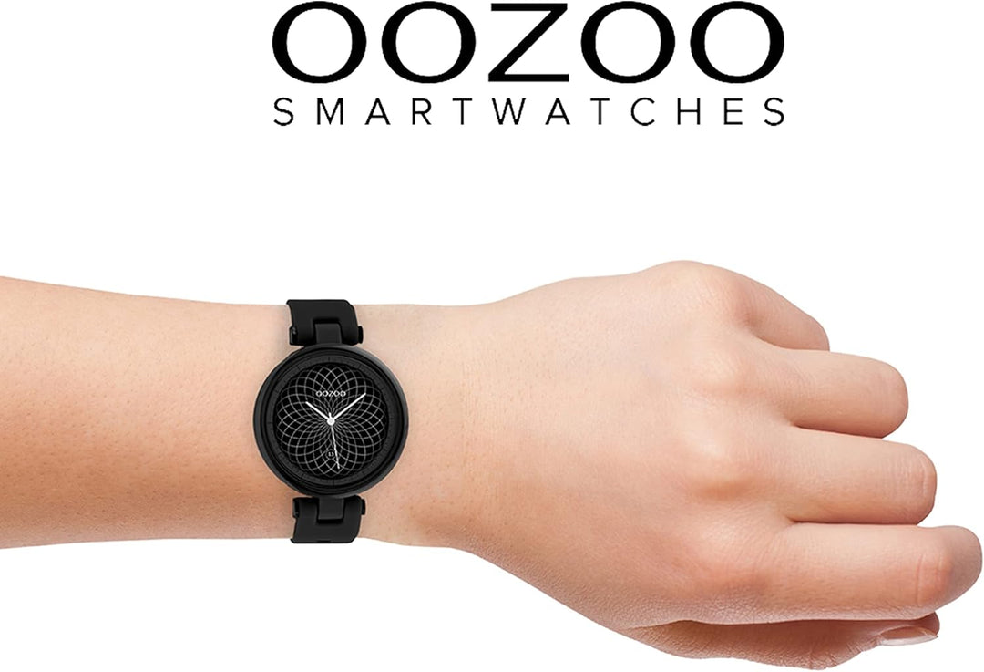 Oozoo Q4 Smartwatch Unisex Fitnessuhr 39mm mit 16mm Silikonarmband für Damen und Herren | Fitness Ar