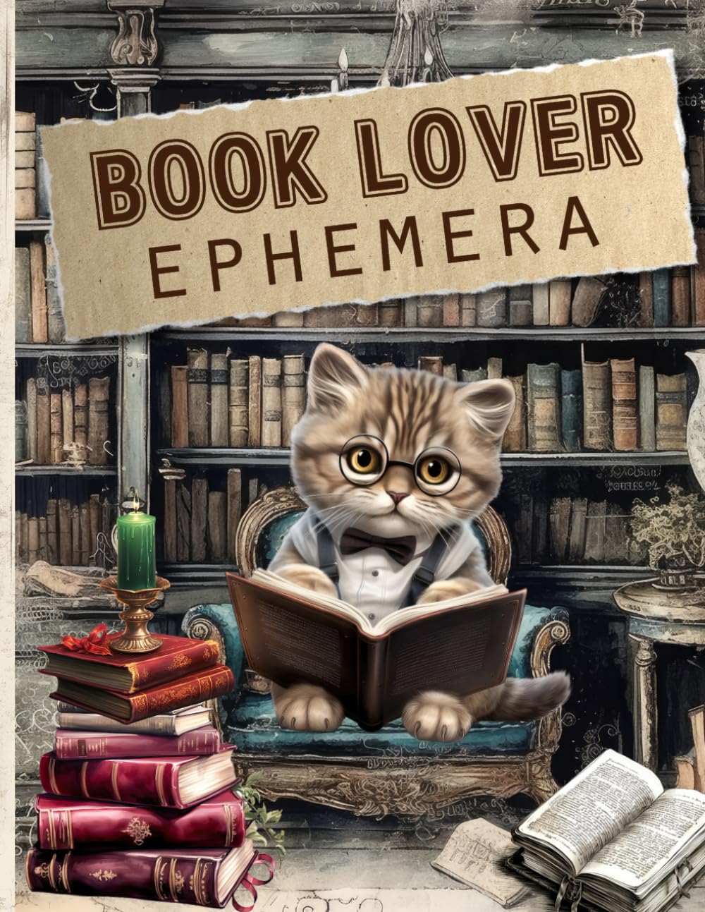 Book Lover Ephemera Book: High Quality Images Of Bibliophilia For Paper Crafts, Scrapbooking, Mixed