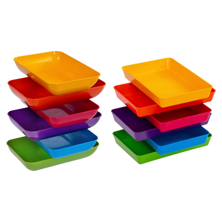 Betzold Materialschalen-Set aus treeNside-Material – 6er-Set Bastelschalen für Kita Farbset 1 Gross,
