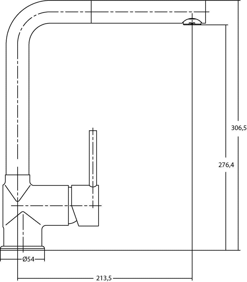AquaSu 78744 4 Design Spüle, Einhandmischer Bonola für Küchenspüle mit herausziehbarer Geschirrbraus