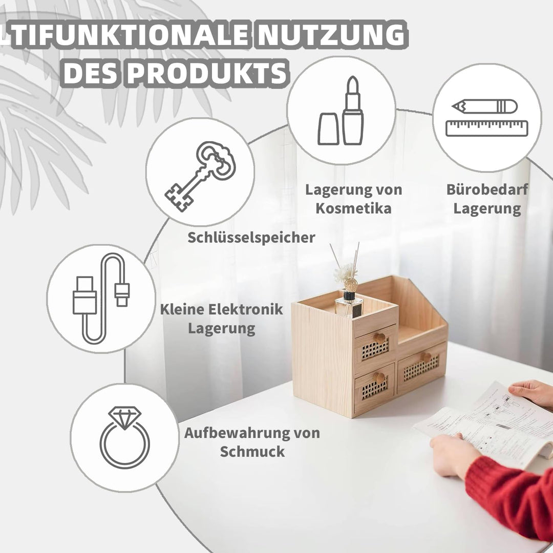 Minischublade aus bambus, arbeitsnische/küche/schlafzimmer nicht zusammenbauen, nicht zusammenbauen