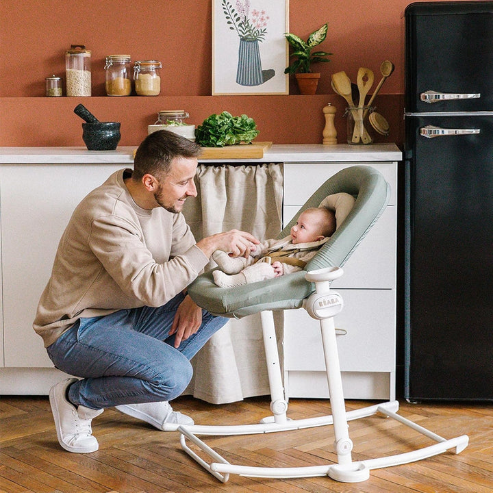 BÉABA, Babywippe, Babywippe Up&Down Plus, 4 Höhen, 3 Neigungen, Faltbar, Sitzverkleinerung für Neuge