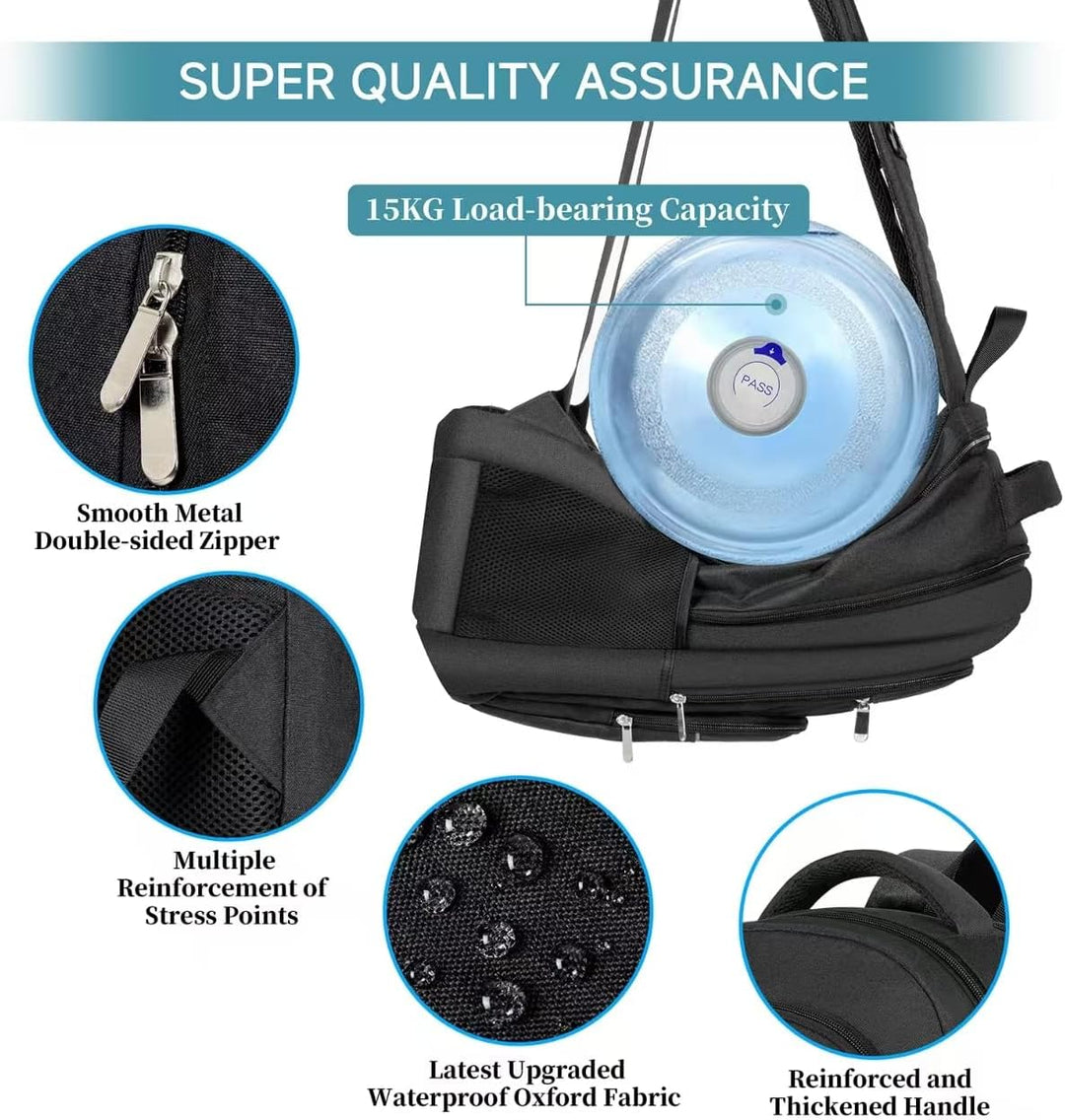 Gross Rucksack Herren, Laptop Rucksack Wasserdicht 17,3 Zoll Schulrucksack Laptoptasche mit USB Lade