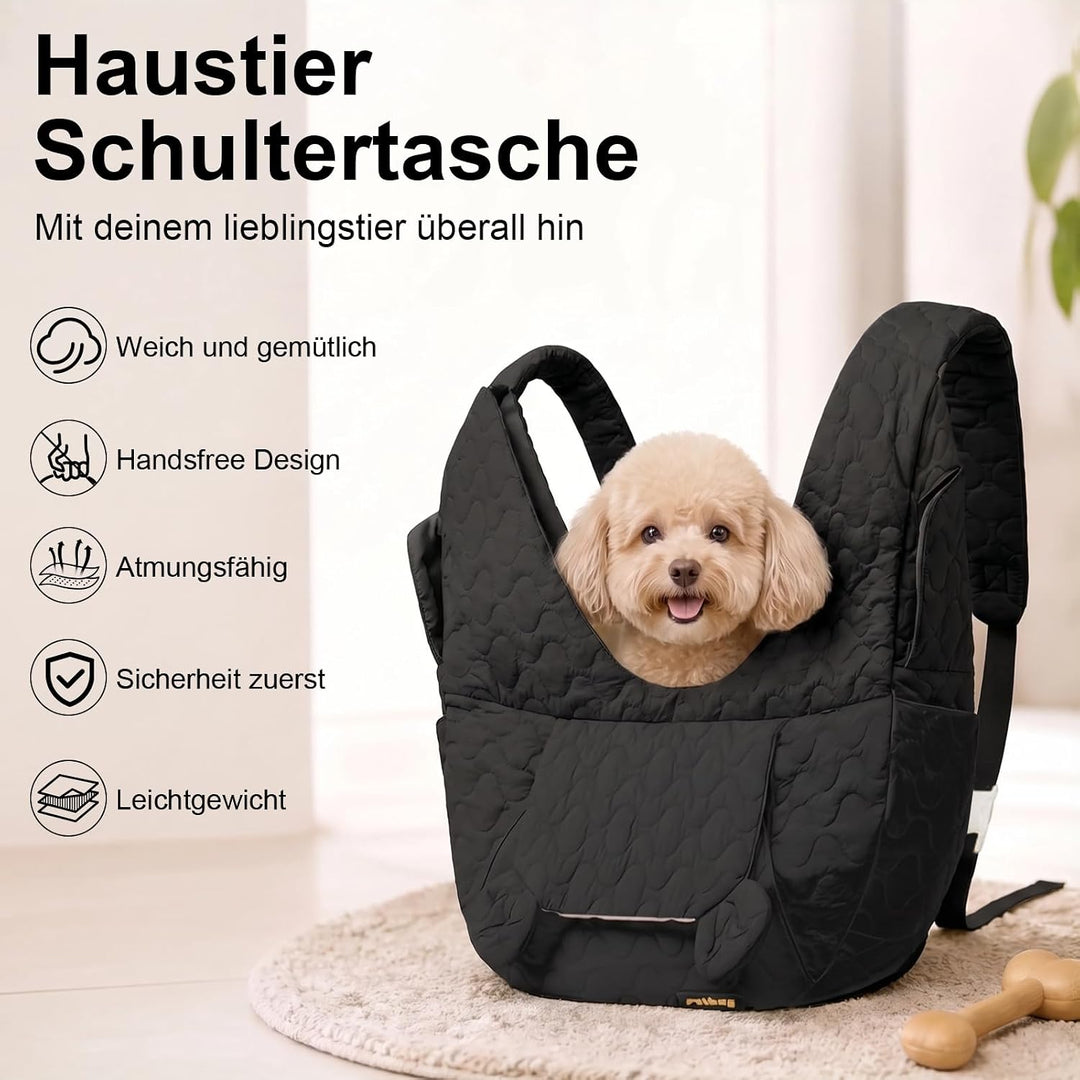 Hundetragetasche Bis 10 Kg, Freihändige Front Hunderucksack mit Verstellbarem Gurt, Bequeme Hunde Tr