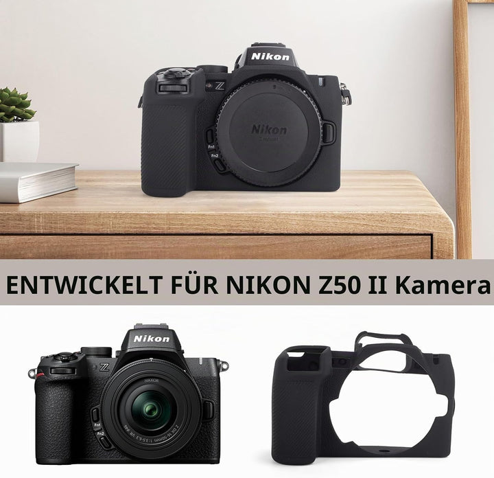 MUZIRI KINOKOO Silikonhülle kompatibel für Nikon Z50 II Digitalkamera, weiches Gummi Z50II Schutzhül
