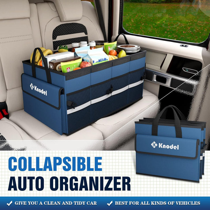 K KNODEL Autostruktur-Organisator mit faltbarem Deckel, Autospeicherbox und tasche, grosser Kofferra
