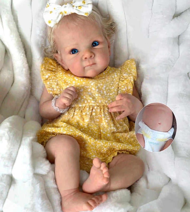 Zero pam Reborn Baby Mädchen-48CM Reborn Baby Vollsilikon Lebensecht,Lebensechte Babypuppen Wie Echt