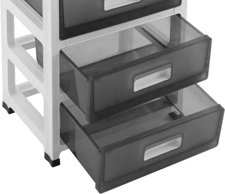 Kunststoff Rollcontainer, Rollwagen mit Schubladen, Schubladenturm für Schlafzimmer, Wohnzimmer, Arb