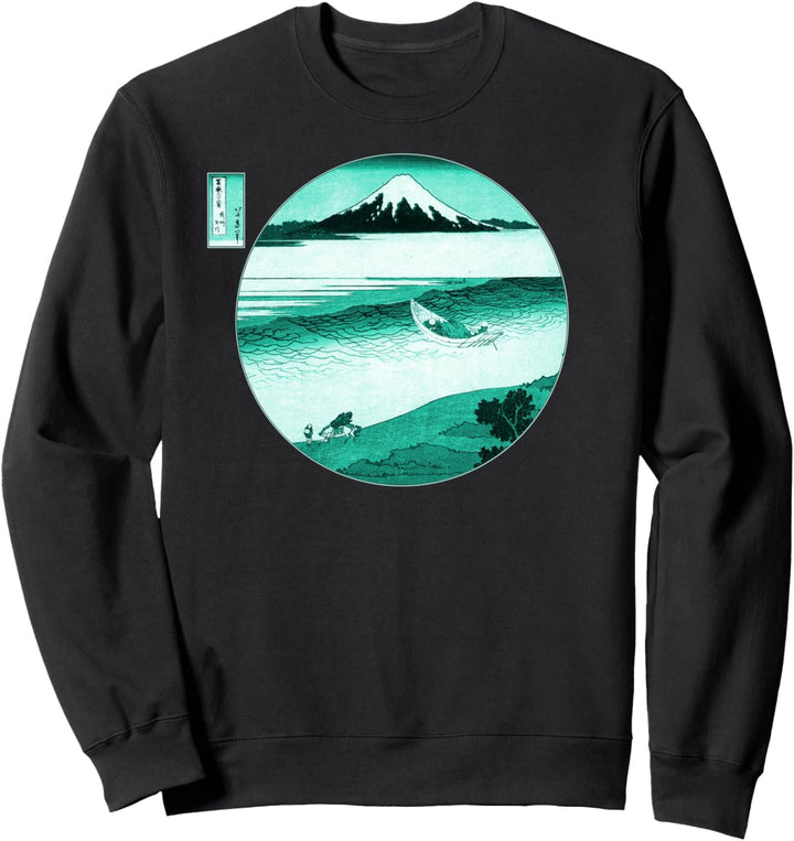 Berühmte japanische Holzblock-Art: Tama River stilvoll Sweatshirt