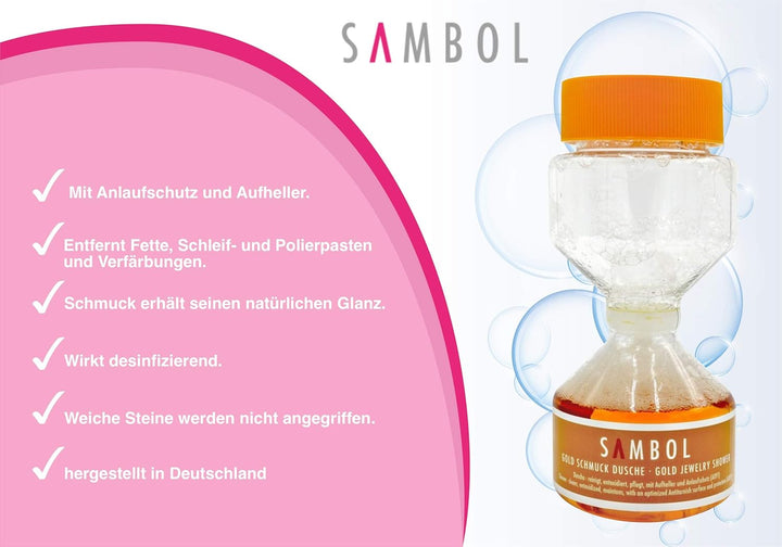 Sambol - Gold Schmuck Wäsche (200 ml) Goldschmuck Wäsche, Schmuckreiniger, Reinigungswäsche, Goldpfl