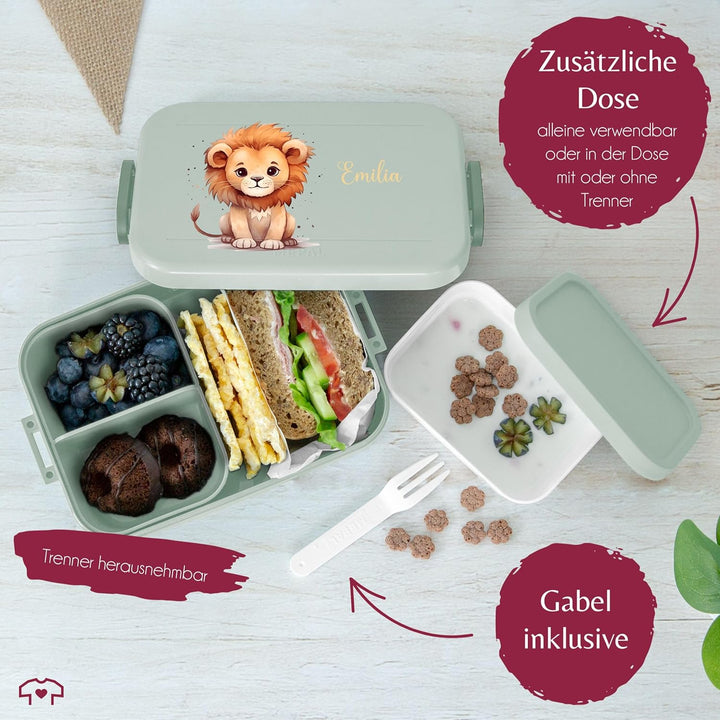 Kinder Bento Box Midi Lunchbox für Mepal Bentobox - Löwen - Brotbox Löwe Vesperbox König der Tiere I