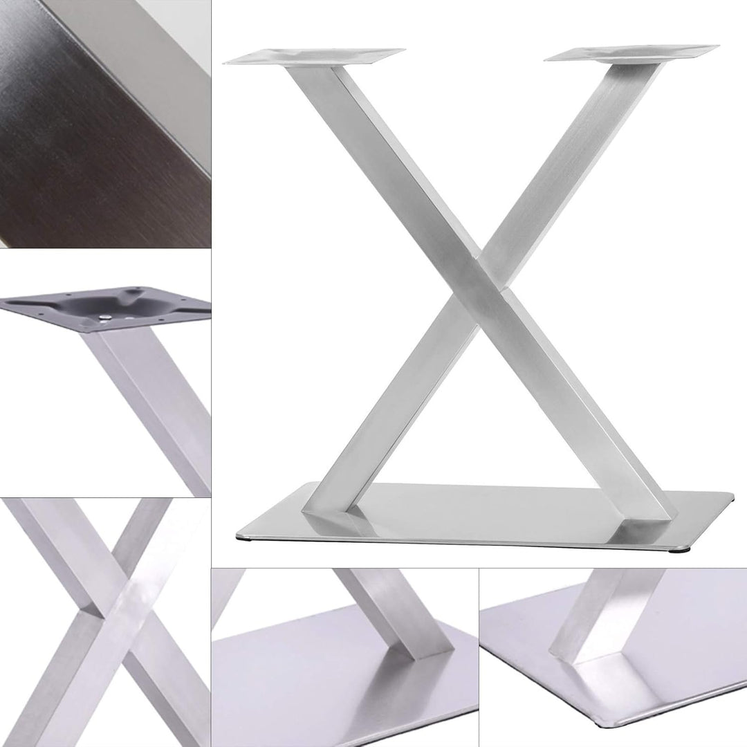 Tischgestell Edelstahl Tischkufen Tischuntergestell Tischfuss Tischbein Legs Schwerlast Design Kreuz
