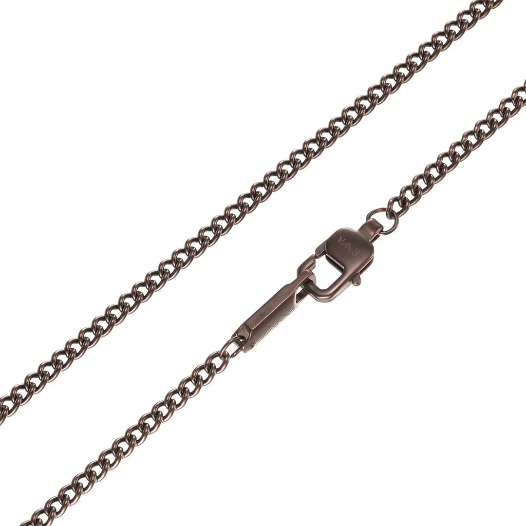 EMPORIO ARMANI Halskette Für Männer Essential, Länge: 525mm, Breite: 24mm, Höhe: 11.95mm Braun Edels