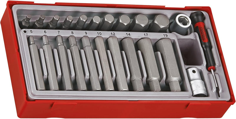 Teng - TTHEX23 23 Stück Metric Hex Bit Socket Set - TENTTHEX23 1 Chromvanadium, 1 Chromvanadium