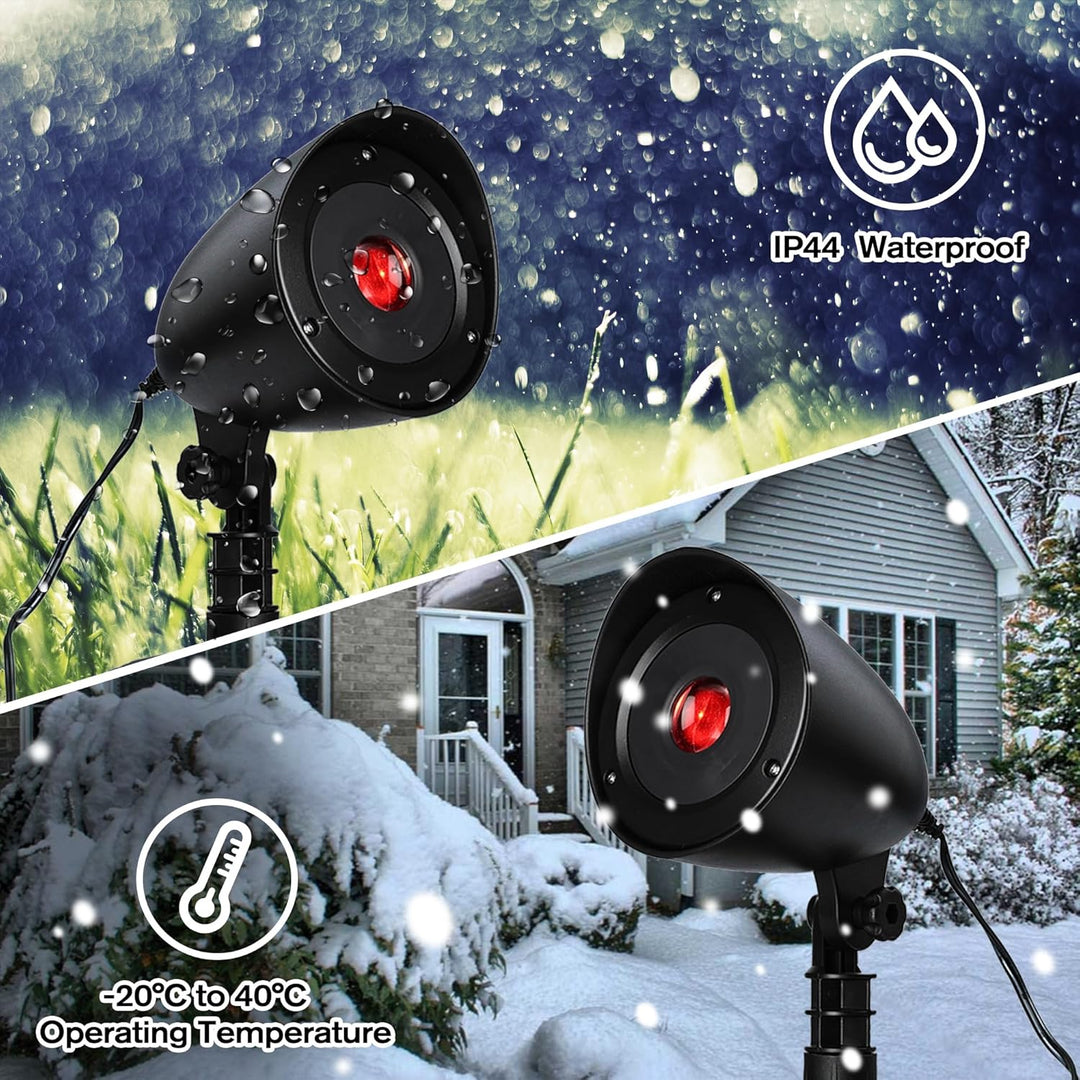 iShabao Halloween Deko Outdoor, 3D Dynamische Halloween Projektor mit Timer, Wasserdicht LED Projekt