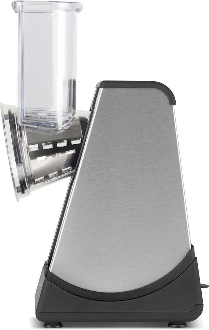 CASO CR4 Elektrische Design-Multireibe, 4 Acid-Etched Einsätze: Scheiben, grosse & kleine Julienne,