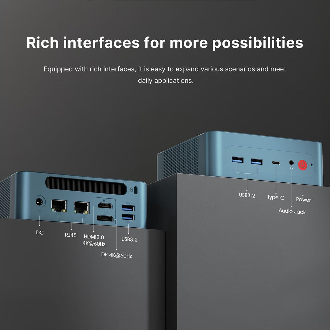 BOSGAME P2 Gaming PC, with Intel Core i7-12700H Processor, 14C/20T (Up to 4.7GHz), DDR5 16GB RAM 512