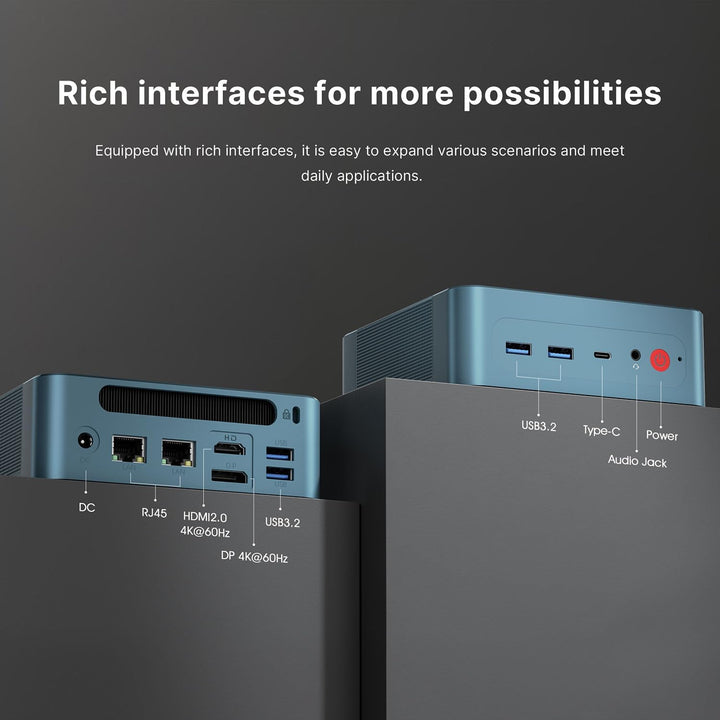 BOSGAME P2 Gaming PC, with Intel Core i7-12700H Processor, 14C/20T (Up to 4.7GHz), DDR5 16GB RAM 512