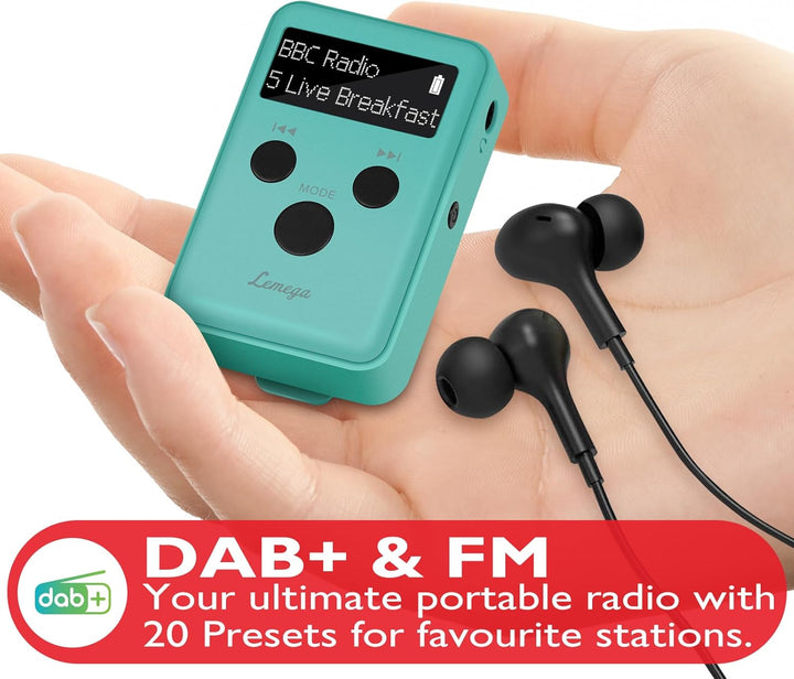 LEMEGA Mini GO Tragbare DAB-Radio für die Hosentasche,Digitales Taschenradio UKW,Radiowecker,Persönl