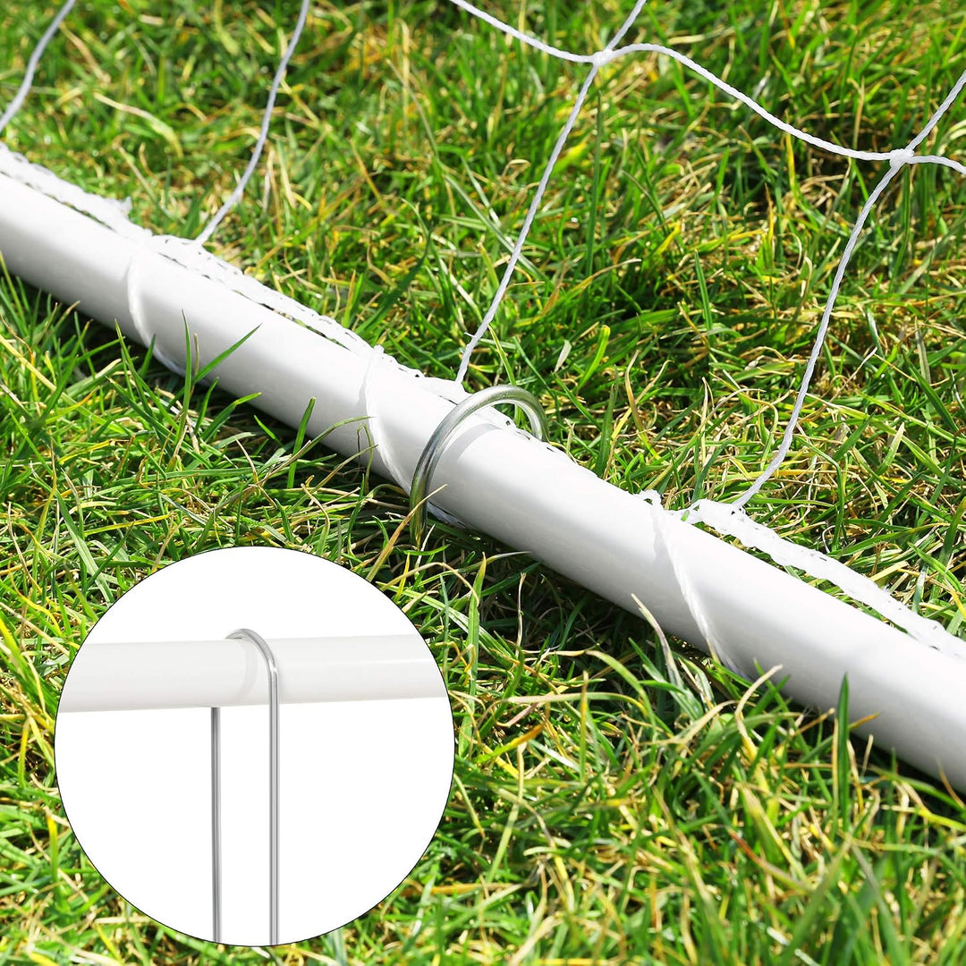 SONGMICS Fussballtor, Fussballnetz, schnelle Montage, für Garten, Hof, Park, Strand, Eisenrohre, PE-