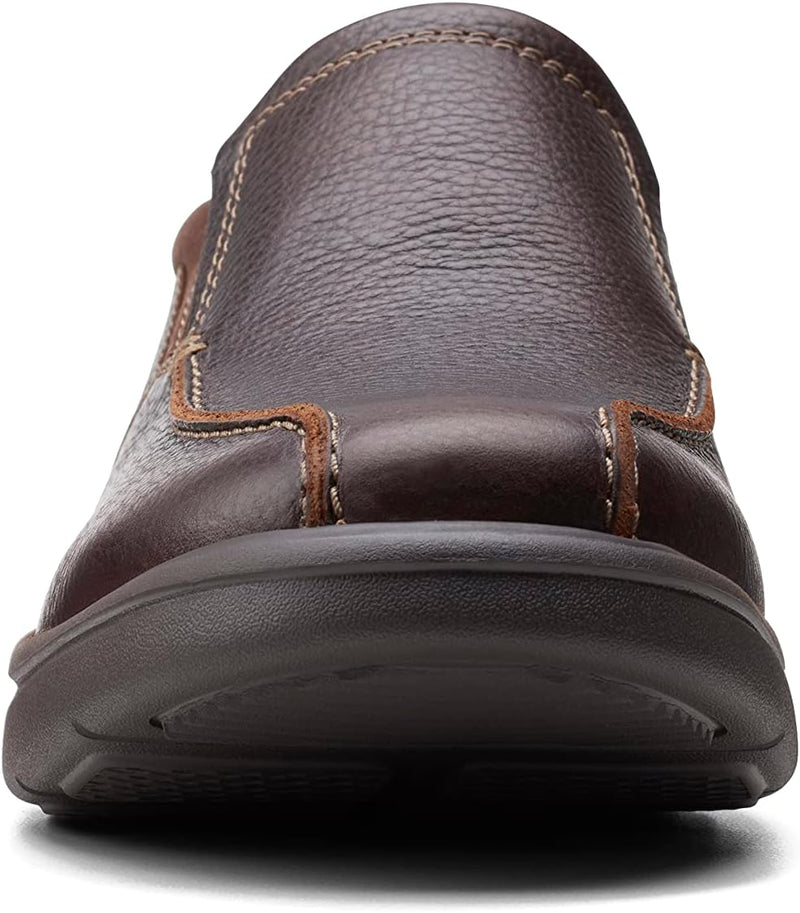 Clarks Herren Bradley Step Slipper 43 EU Weit Brown Tumb, 43 EU Weit Brown Tumb