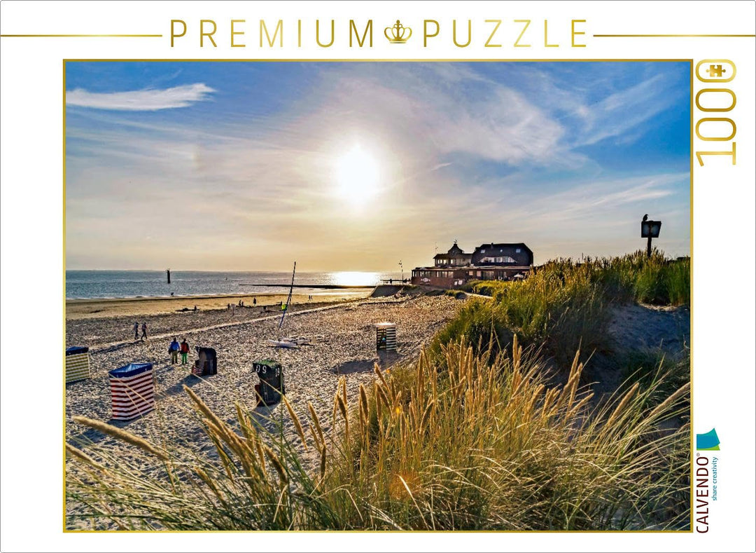 CALVENDO Puzzle Strandblick im Gegenlicht 1000 Teile Lege-Grösse 64 x 48 cm Foto-Puzzle Bild von And