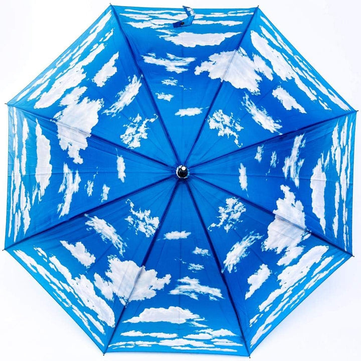 LUCKYWEATHER Regenschirm Stockschirm Damen/Herren Motiv Wolken Auf-Automatik I Stockregenschirm gros