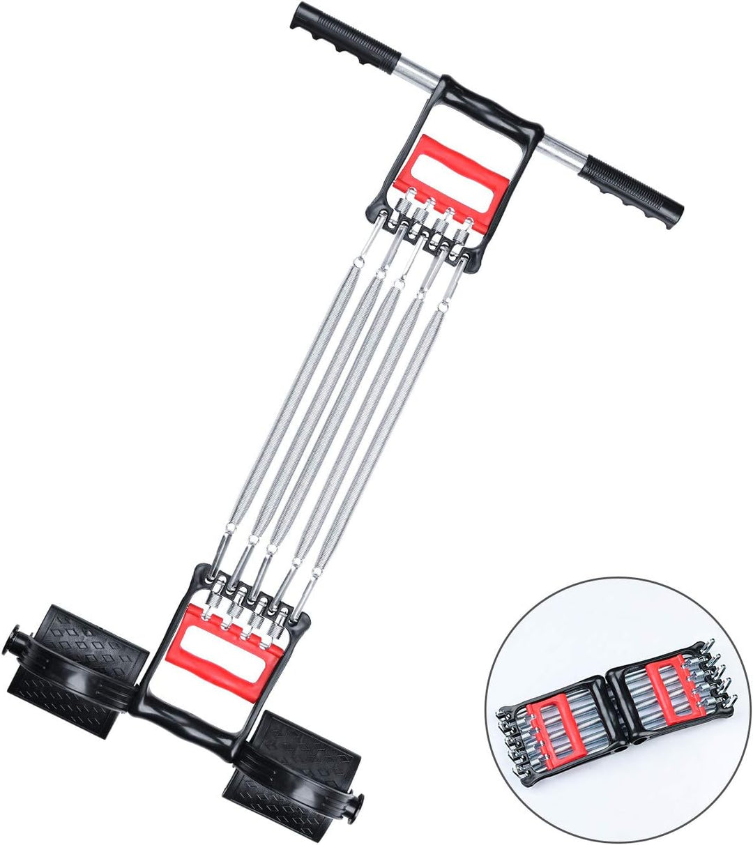 COVVY 3 in 1 Multifunktionale Sportgerät Bauchtrimmer + Handgreifer + Expander mit 5 Federn für Brus