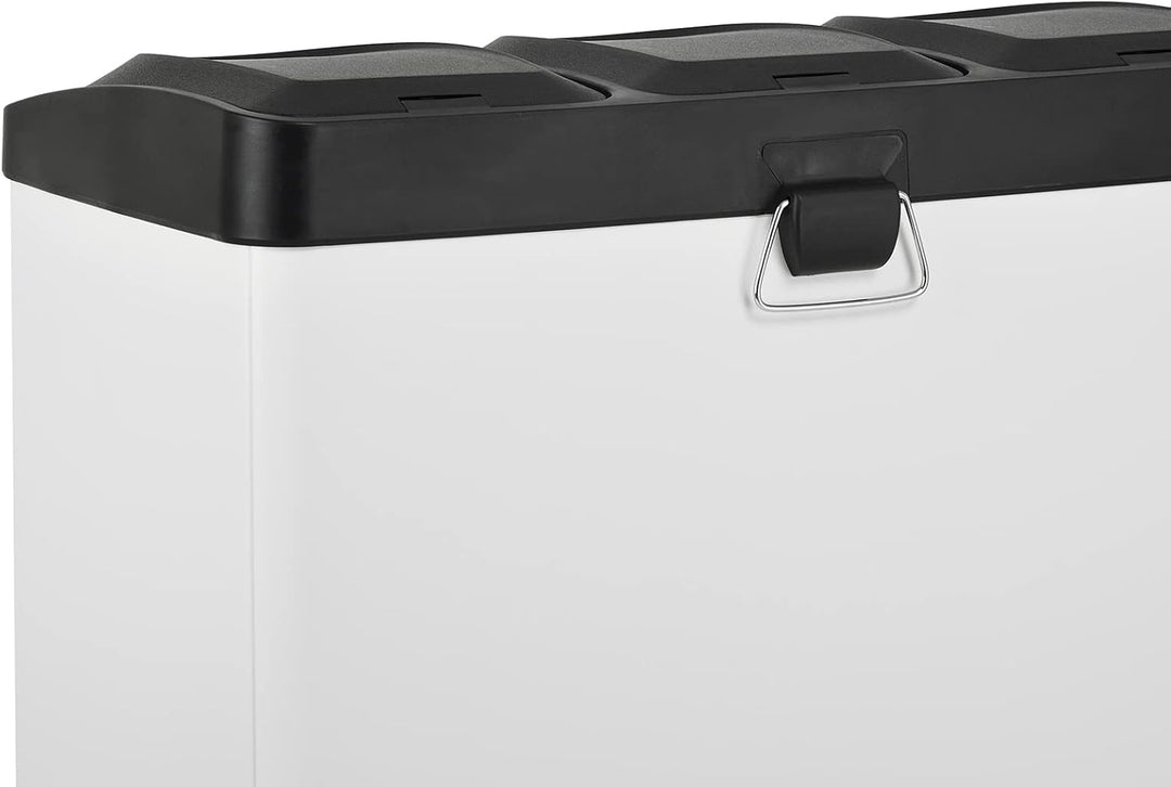 SVITA TC3X20 Treteimer 60 Liter 3x20L dreifach XXL Abfalleimer 3er-Mülleimer Mülltrennung Küchen-Eim
