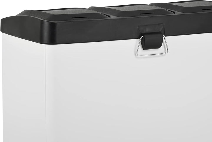 SVITA TC3X20 Treteimer 60 Liter 3x20L dreifach XXL Abfalleimer 3er-Mülleimer Mülltrennung Küchen-Eim