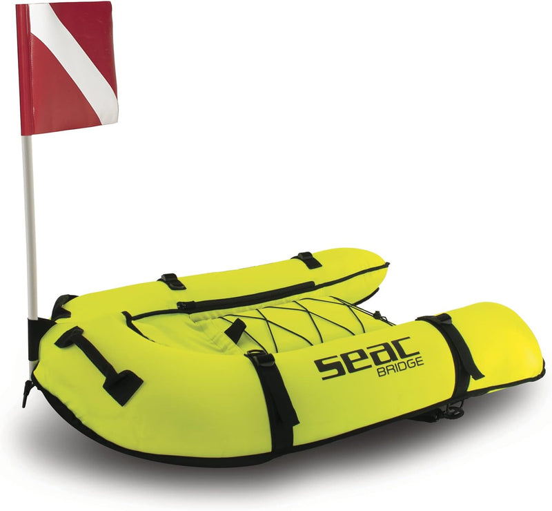 SEAC Unisex-Adult Bridge aufblasbarer Schwimmkörper für Freitaucher und Speerfischer, mit Schulterri