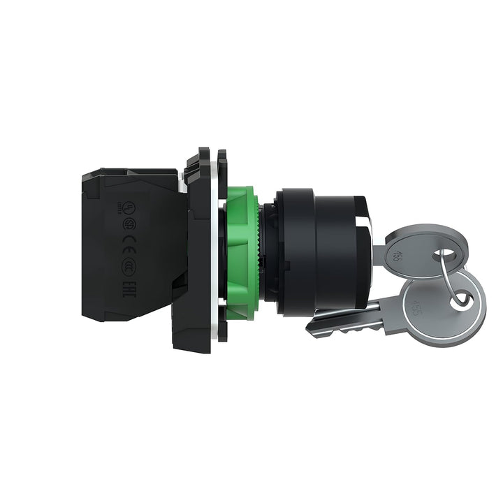 Schneider Electric | XB5AG61 - Schlüsselschalter Ø 22mm -2 Positionen 90°, Rechts nach links Rückste
