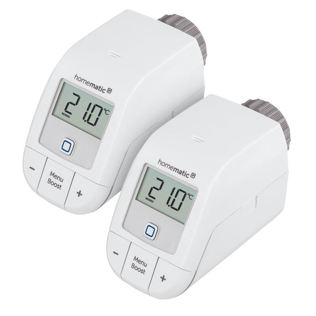 Homematic IP 2er Set Smart Home Heizkörperthermostat – Basic, digitaler Thermostat Heizung, Steuerun