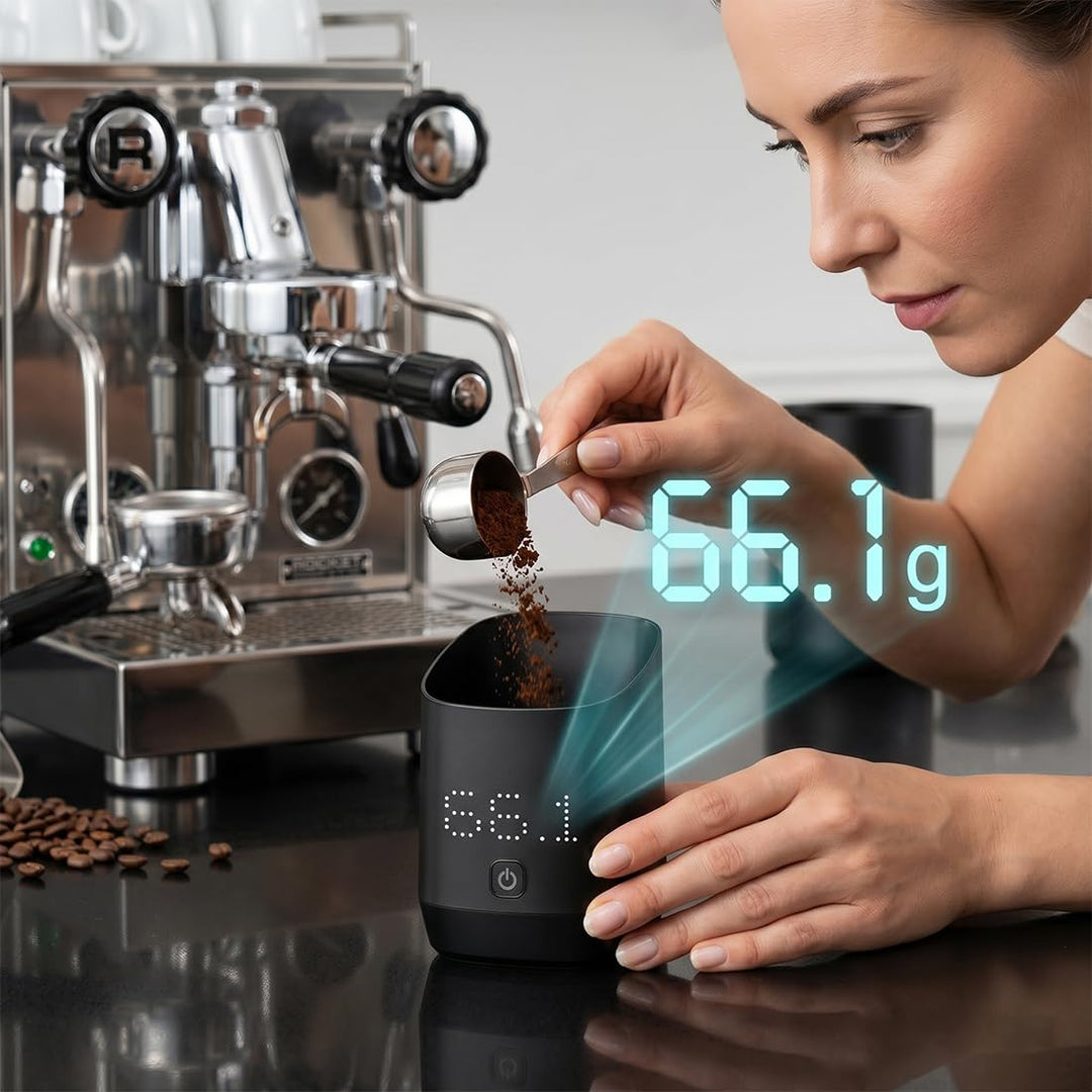 Kaffeewaage, Digital Coffee Scale för Espresso & Pour-Over, Precision Kaffevåg mit LED Display, Digi