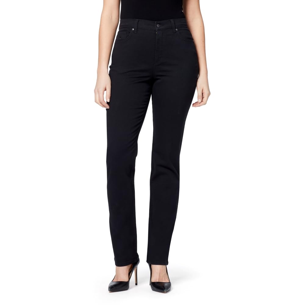 Gloria Vanderbilt Damen Amanda Classic Taper Jeans 26W Durchschnittlich Schwarz, 26W Durchschnittlic