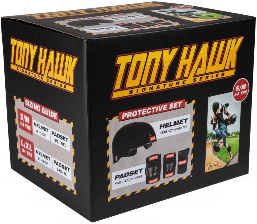 Tony Hawk Protective Set: Helmet & Padset BK L-XL, L-XL