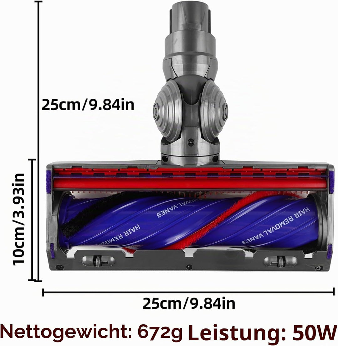 Verbesserter Anti-Verhedderungs Bodendüse, 50W Ersatz-Staubsaugerkopf Kompatibel mit Dyson V12 Slim,