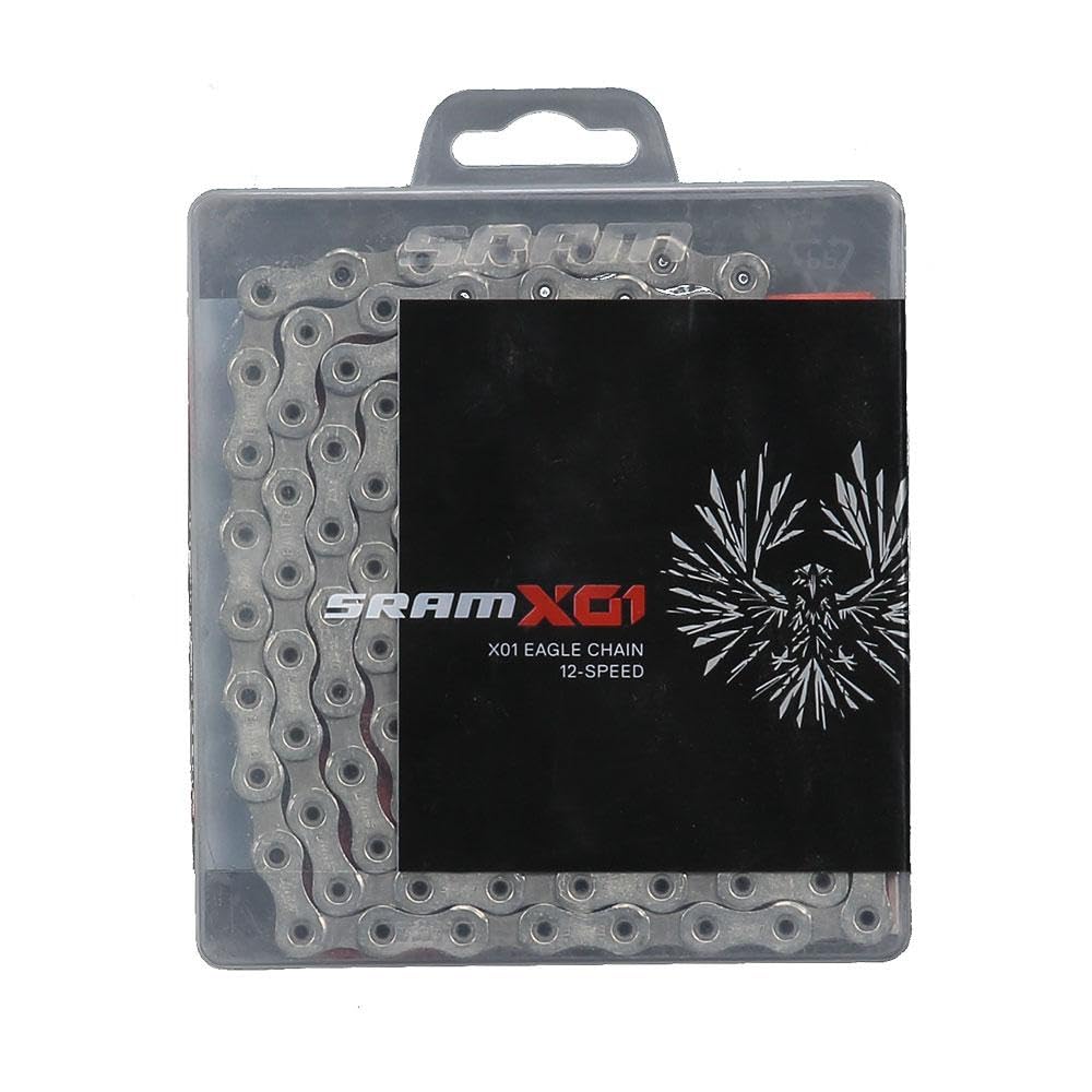 SRAM X.01 Eagle Hollow Pin 12-fach inklusive PowerLock Kette, silber, 126 silber 126, silber 126