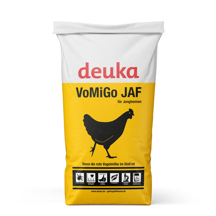 deuka VoMiGo JAF 25 kg | Junghennen-Alleinfutter | bekämpft Befall von Roter Vogelmilbe | förder Ent