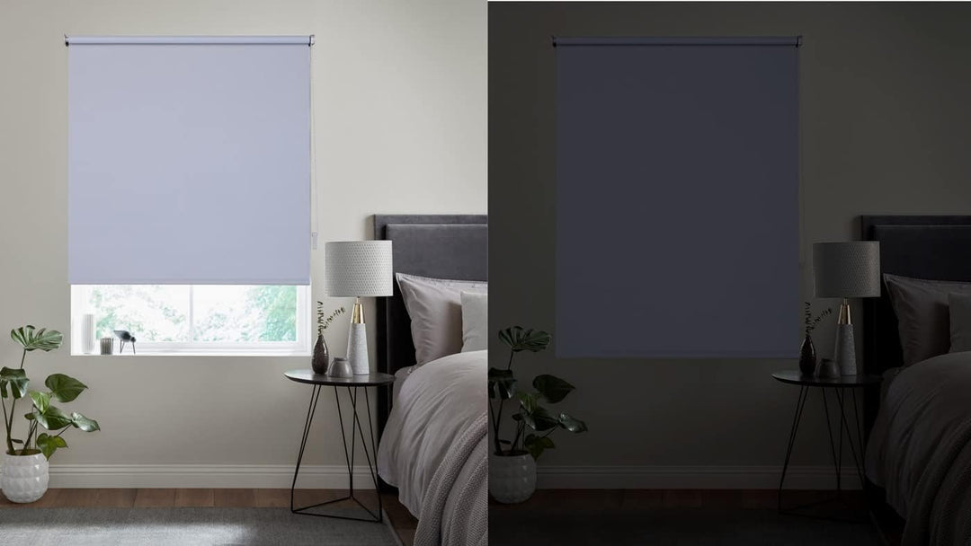 OBdeco Verdunkelungsrollo Thermorollo 40x130cm Hellgrau ohne Bohren mit gleichfarbige Beschichtung O