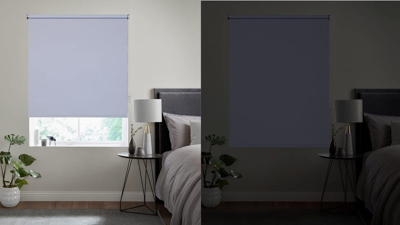 OBdeco Verdunkelungsrollo Thermorollo 100x160cm Hellgrau ohne Bohren mit gleichfarbige Beschichtung
