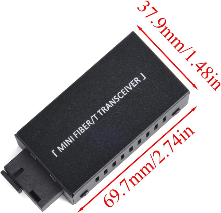 2 Stück Gigabit-Ethernet-Medienkonverter ,Gigabit-RJ-45-Anschluss, Gigabit-SC-Glasfaseranschluss, Er