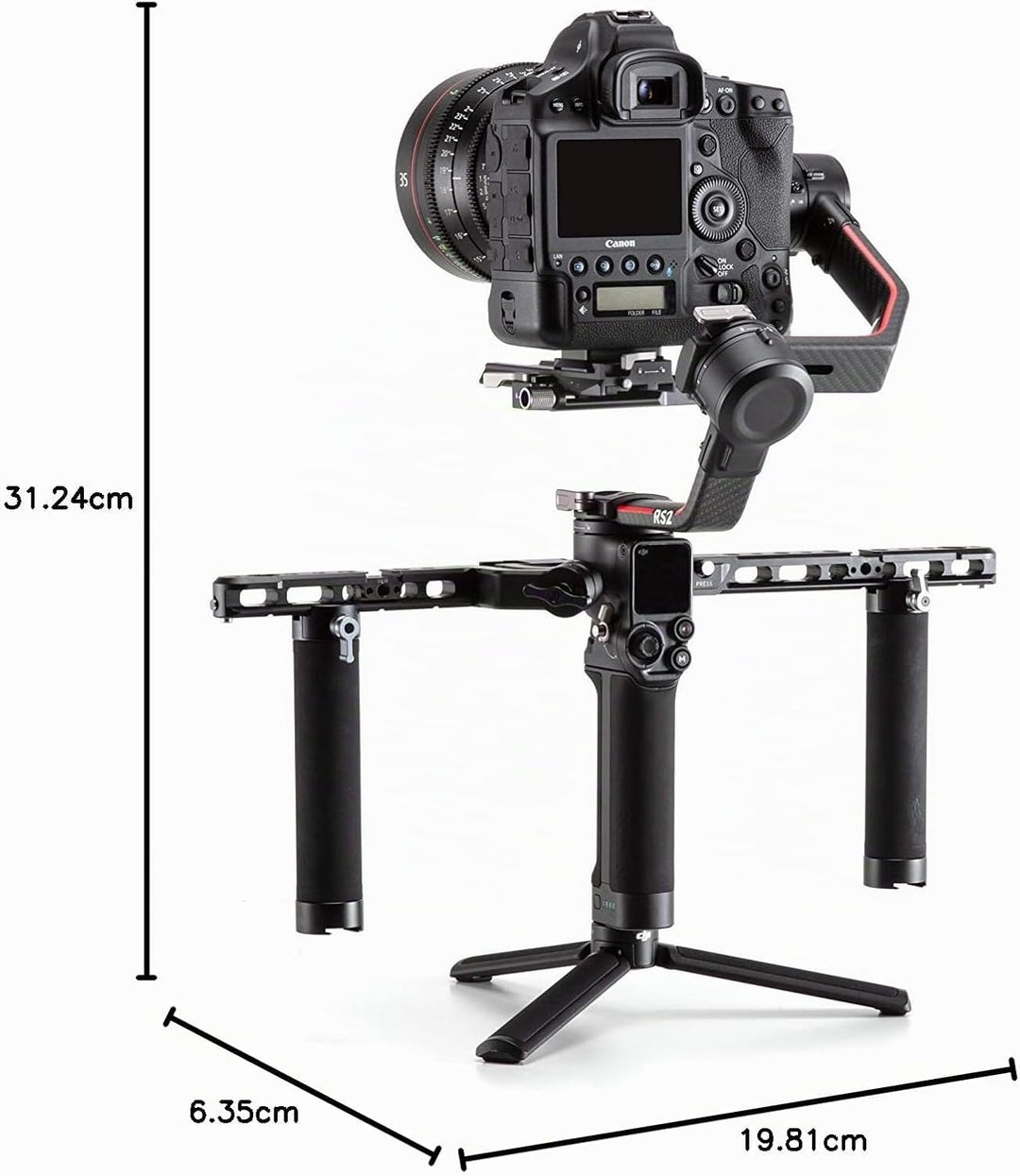 DJI R Variabler Doppelgriff - Ermöglicht die Unterstützung von DJI RS 2/DJI RSC 2 in verschiedenen K