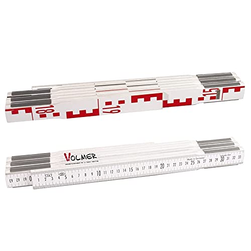 Nivellierzollstock 2 m (Geometer-Massstab), Transportlänge 37,5 cm – E-Teilung/mm-Teilung