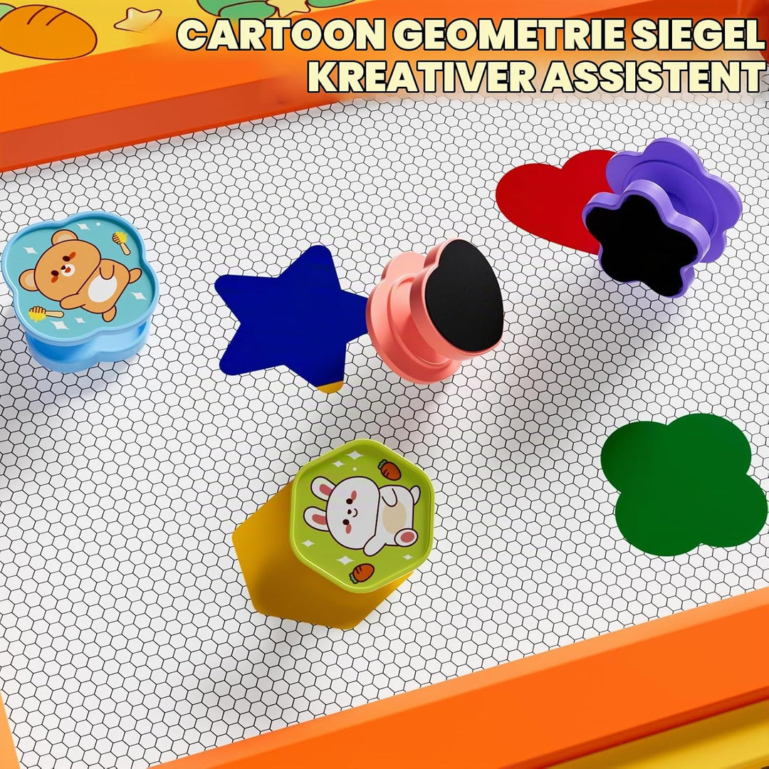 XL Magnetische Zaubertafel für Kinder, Maltafel mit Stempel &amp; Stift, Lernspielzeug &amp; Reisegrösse, Ge