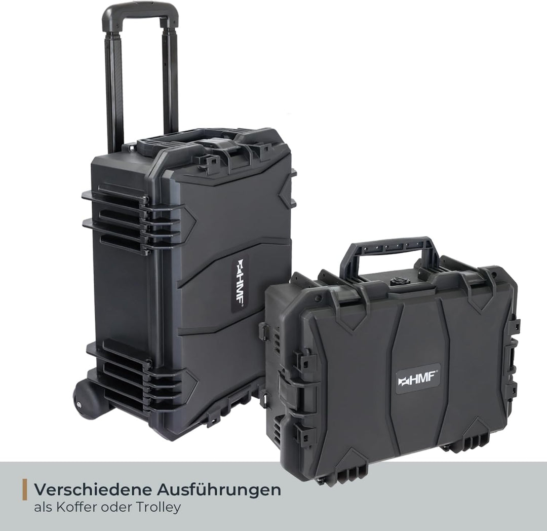 HMF 15603-02 Outdoor Werkzeugkoffer leer, Werkzeugkasten gross | 46,5 x 36 x 20,5 cm, Koffer