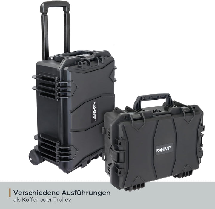 HMF 15603-02 Outdoor Werkzeugkoffer leer, Werkzeugkasten gross | 46,5 x 36 x 20,5 cm, Koffer
