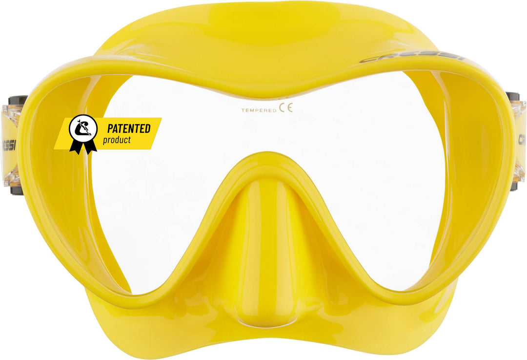 Cressi F1 - Rahmenlose Maske oder Rahmenlose Maske + Schnorchel Dry Combo Set zum Tauchen und Schnor